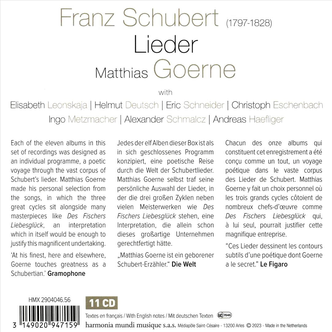 Schubert: Lieder [2023] cover art