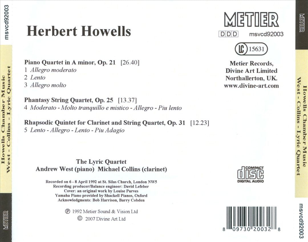 Herbert Howells: To Chosen Hill... cover art