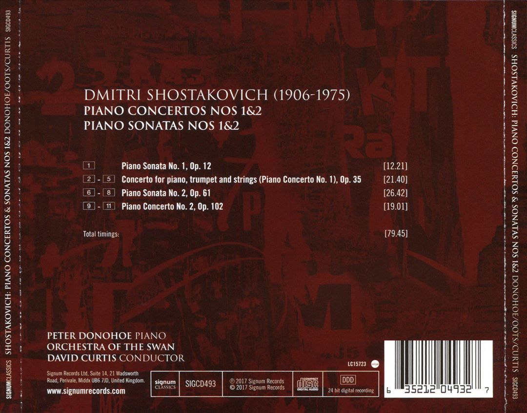 Shostakovich: Piano Concertos Nos. 1 & 2; Piano Sonatas Nos. 1 & 2 cover art
