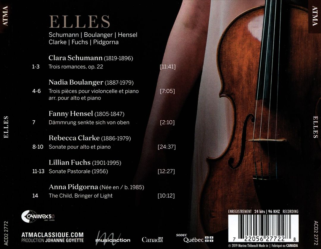 Elles: Schumann, Boulanger, Hensel, Clarke, Fuchs & Pidgorna cover art