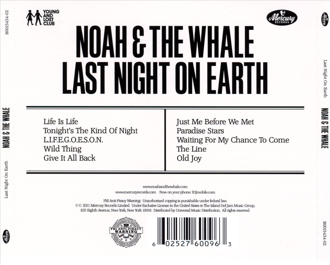 Last Night on Earth cover art