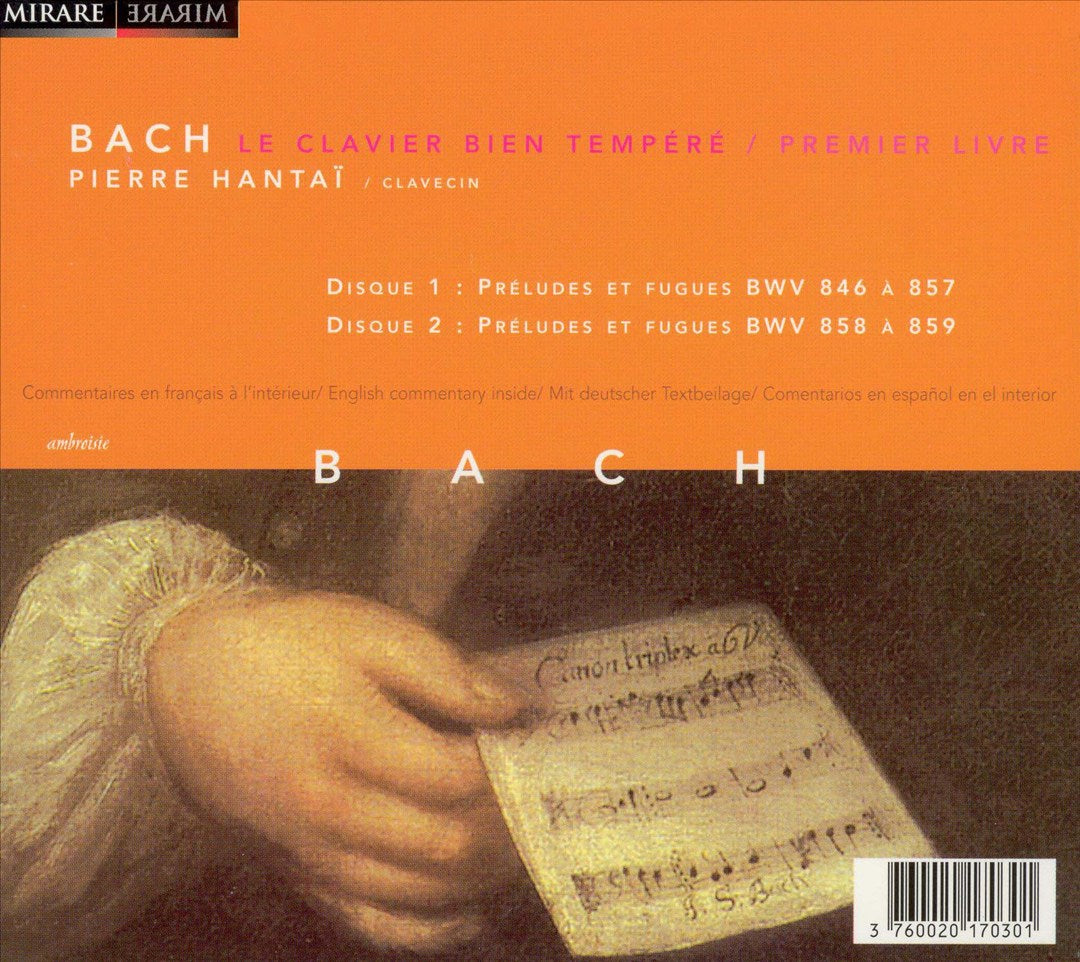 Bach: Le Clavier bein tempéré, Premier livre cover art