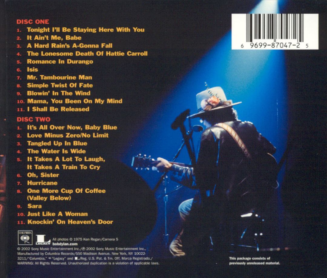 Bootleg Series, Vol. 5: Bob Dylan Live 1975 - The Rolling Thunder Revue cover art
