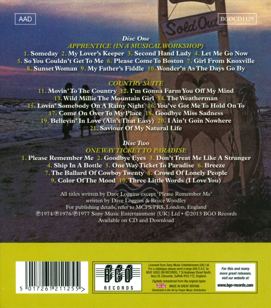 Apprentice/Country Suite/One Way Ticket cover art