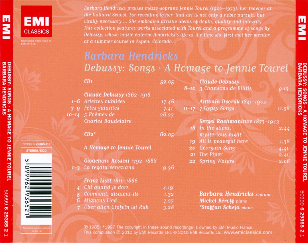 Debussy: Songs; A Hommage to Jenny Tourel cover art