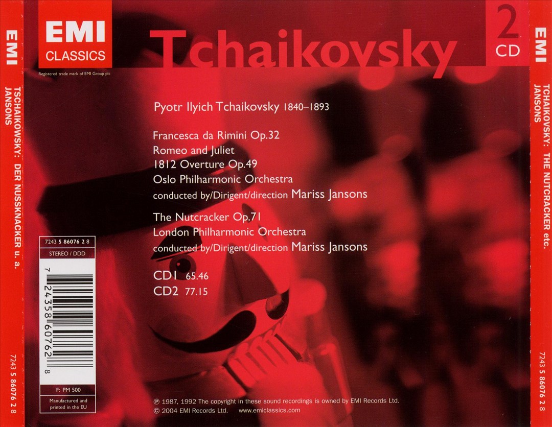 Tchaikovsky: The Nutcracker; 1812; Francesca da Rimini; Romeo and Juliet cover art