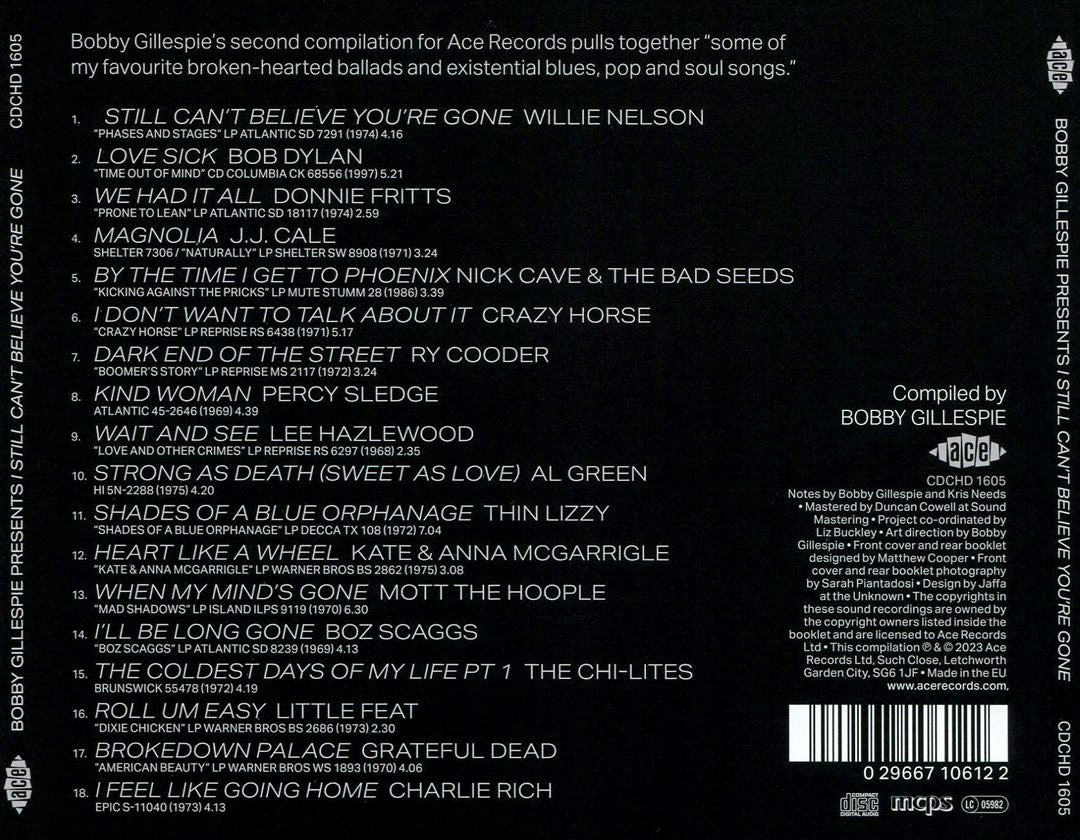 Bobby Gillespie Presents I Still Can't Believe You're Gone cover art