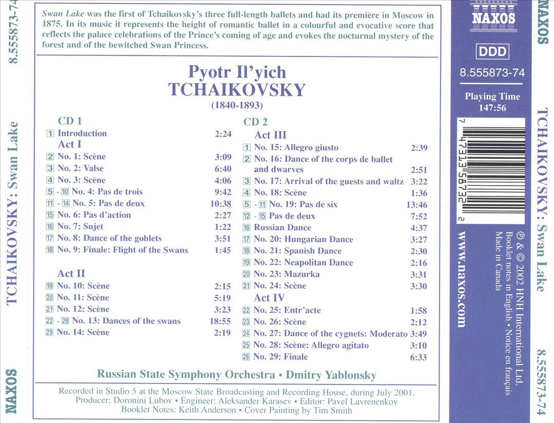 Tchaikovsky: Swan Lake cover art