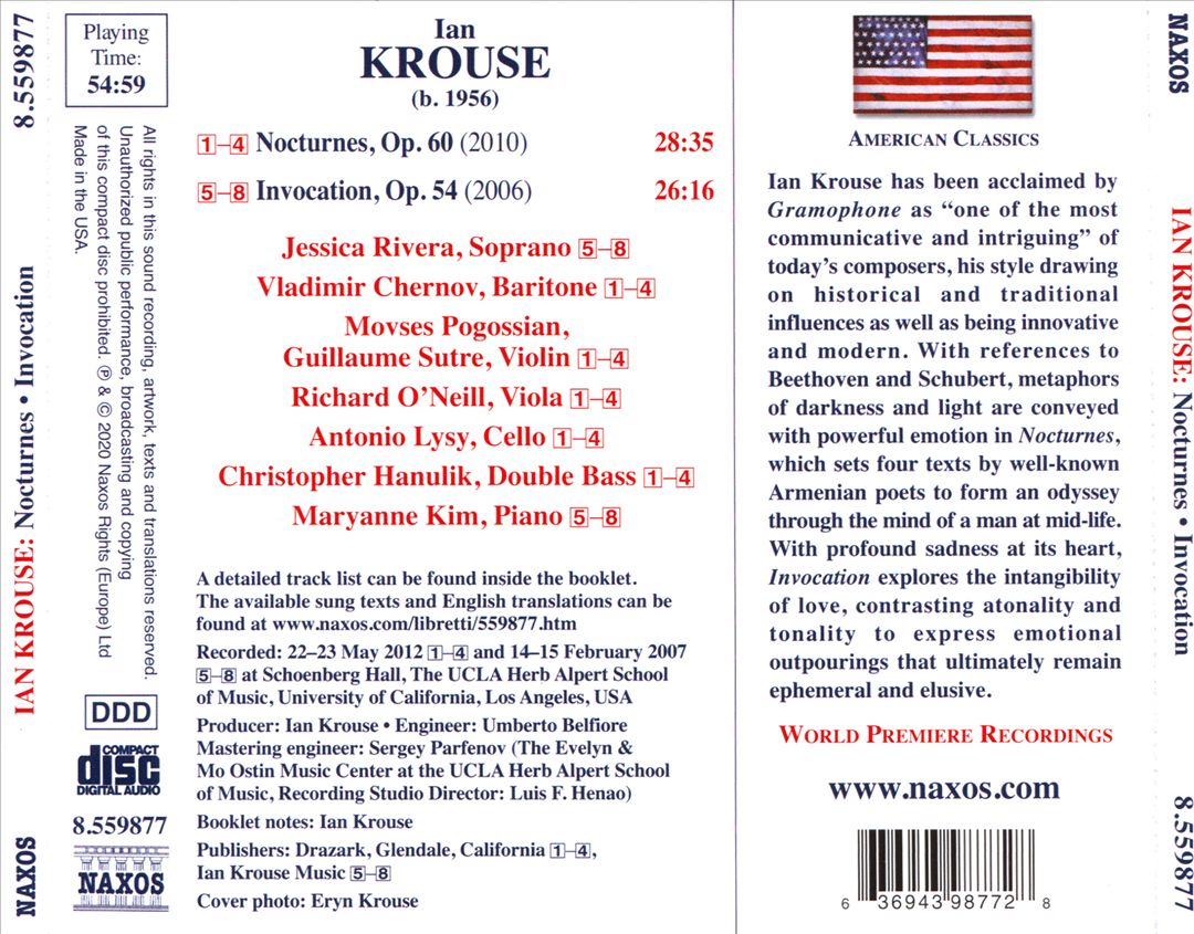 Ian Krouse: Nocturnes; Invocation cover art