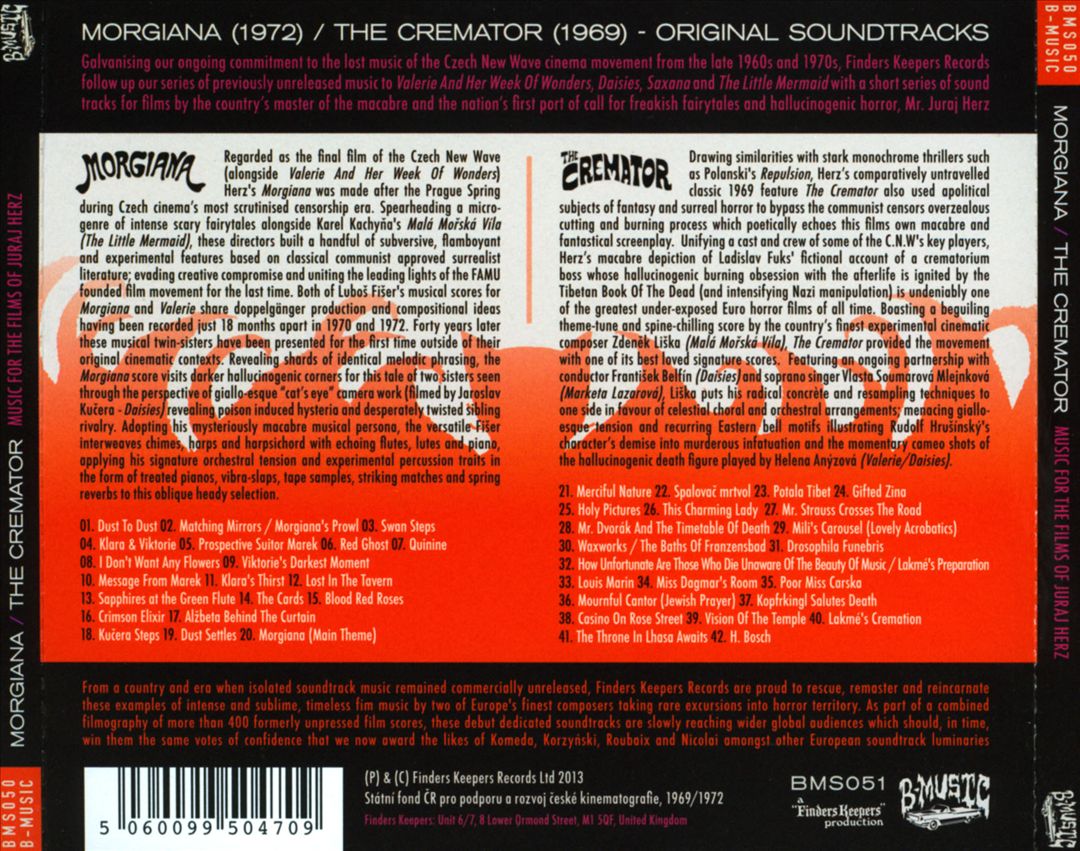 Morgiana / The Cremator [Soundtracks] cover art