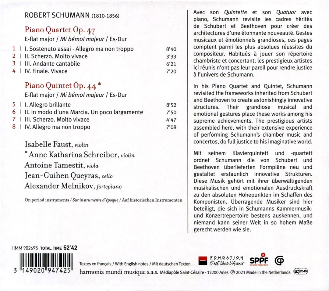 Robert Schumann: Piano Quartet & Quintet cover art