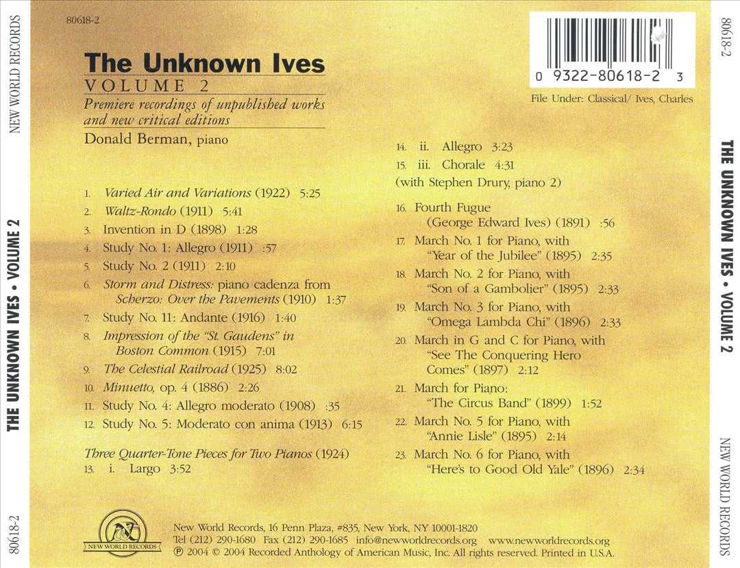 Unknown Ives, Vol. 2 cover art