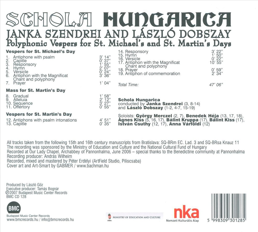 Polyphonic Vespers for St. Michael's and St. Martin's Days cover art