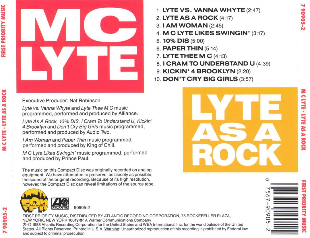 Lyte as a Rock cover art