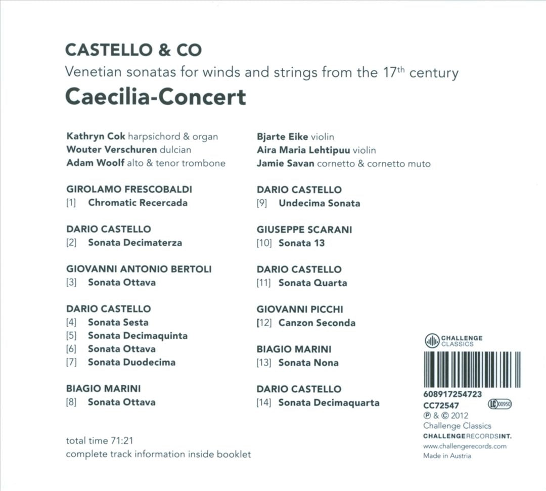 Castello & Co: Venetian Sonatas for Winds and Strings cover art