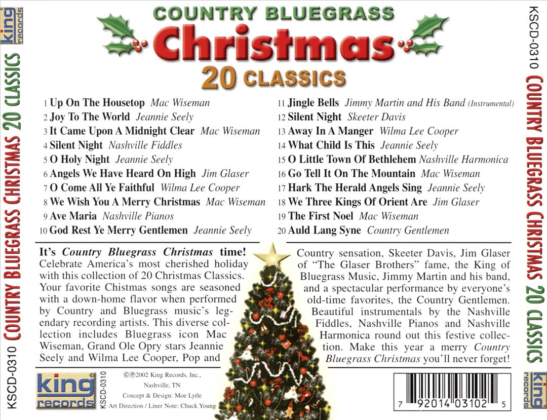 20 Country Bluegrass Christmas Song cover art