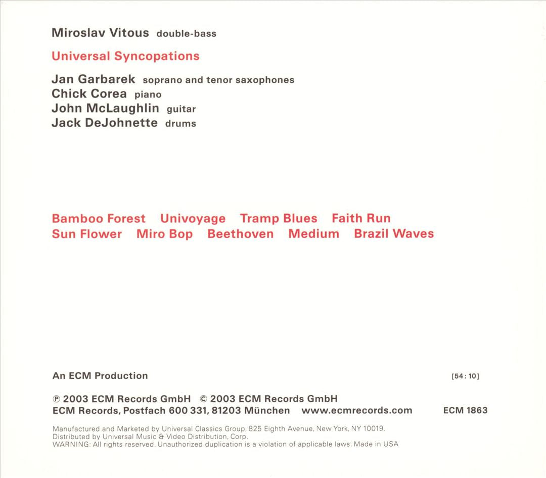 Universal Syncopations cover art