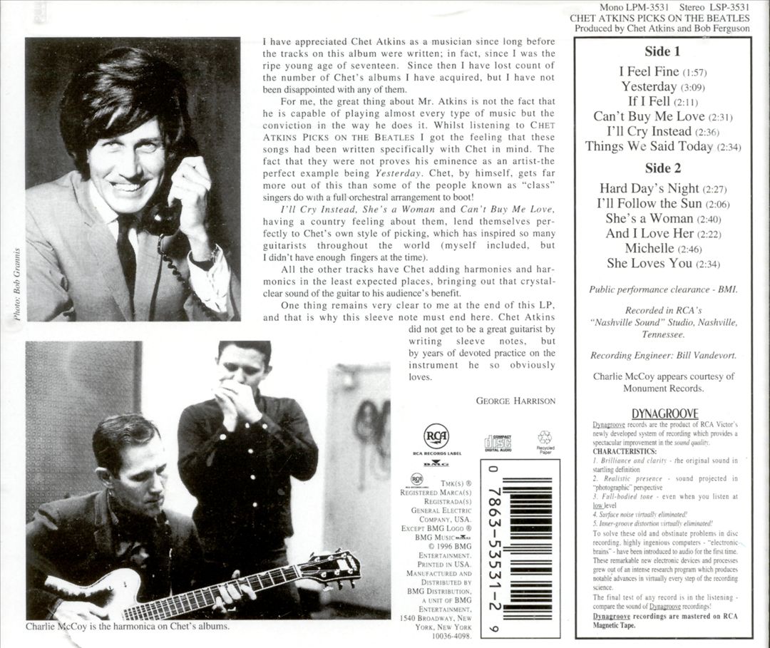 Chet Atkins Picks on the Beatles cover art