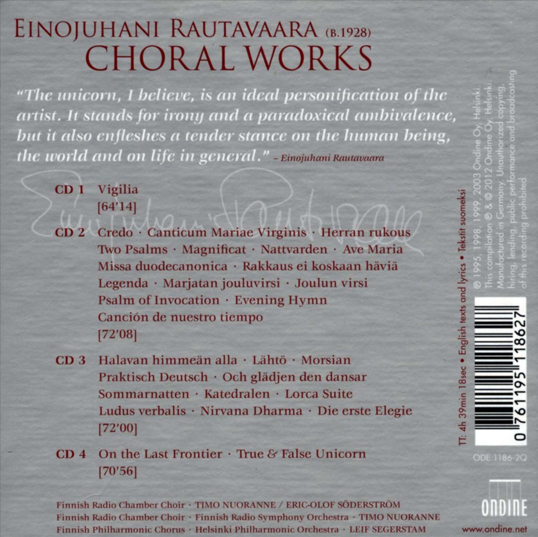 Rautavaara: Choral Works cover art