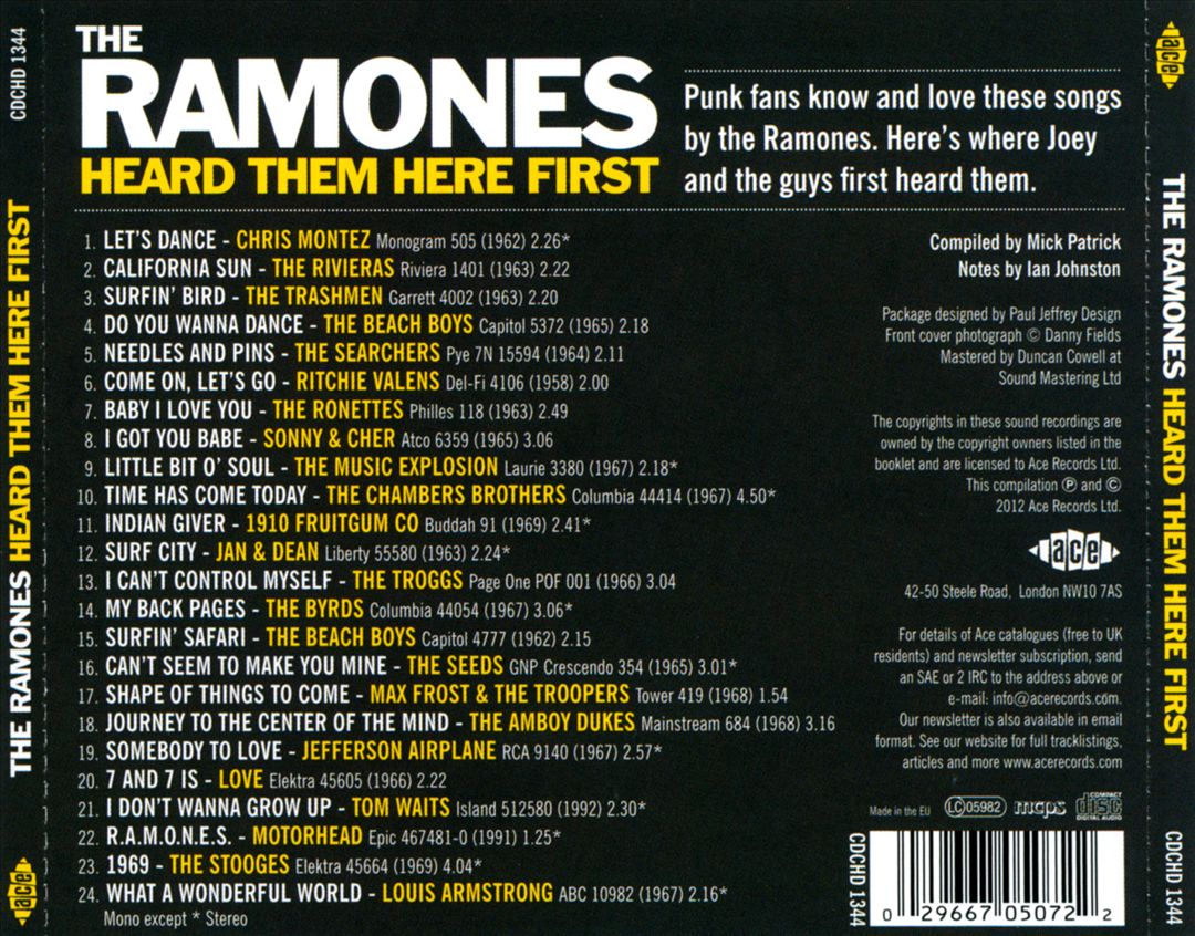 Ramones: Heard Them Here First cover art