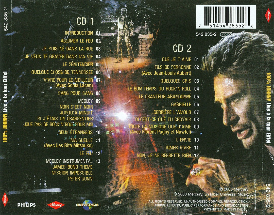 100% Johnny: Live a la Tour Eiffel cover art