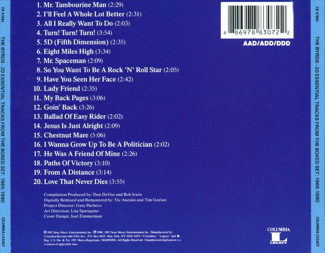 20 Essential Tracks from the Boxed Set: 1965-1990 cover art