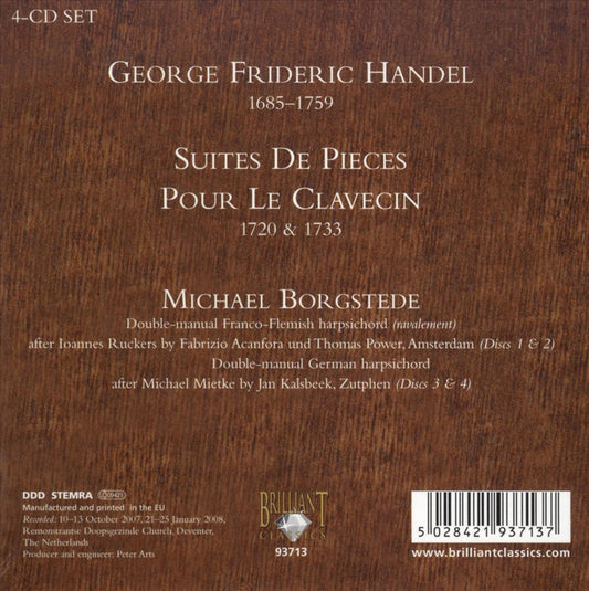 Handel: Suite de pieces pour le Clavecin cover art