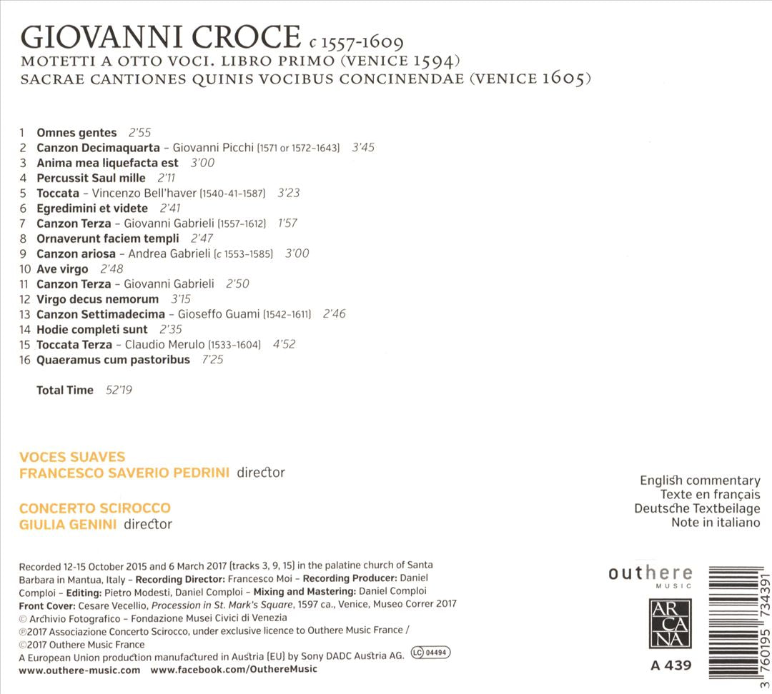 Croce: Motetti & Sacrae Cantiones cover art