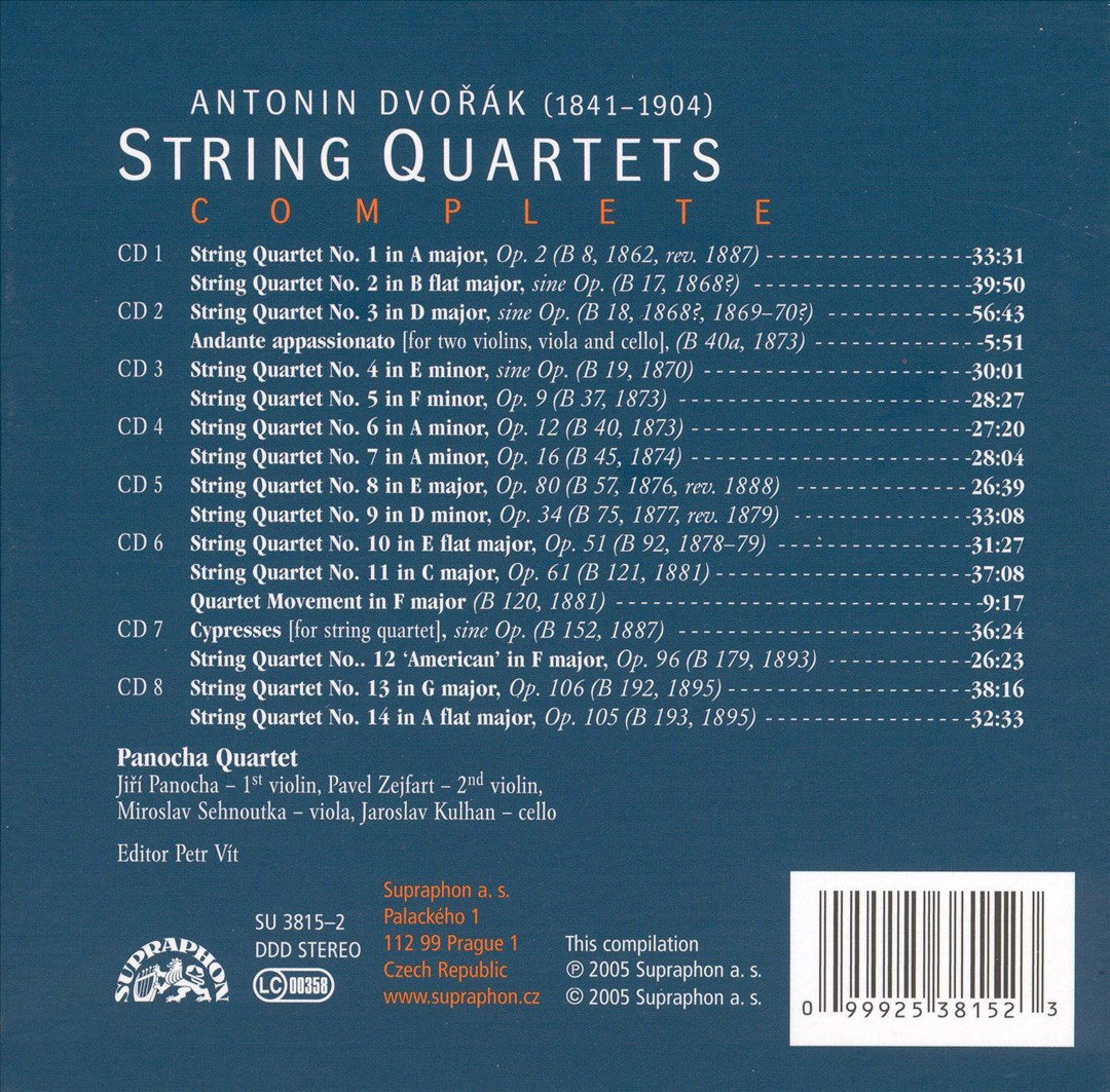 Dvorák: String Quartets (Complete) [Box Set] cover art