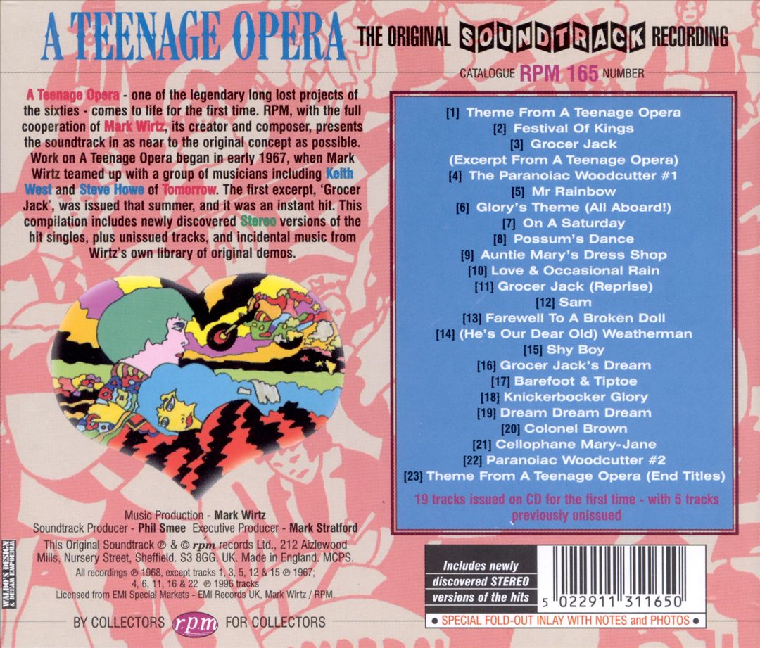 Teenage Opera: The Original Soundtrack Recording cover art