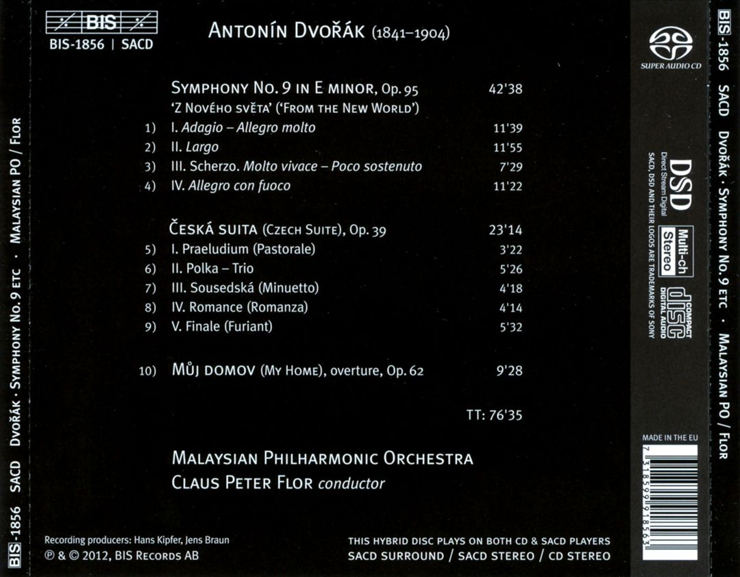 Dvorák: Sympnony No. 9 'From the New World'; Czech Suite; My Home cover art