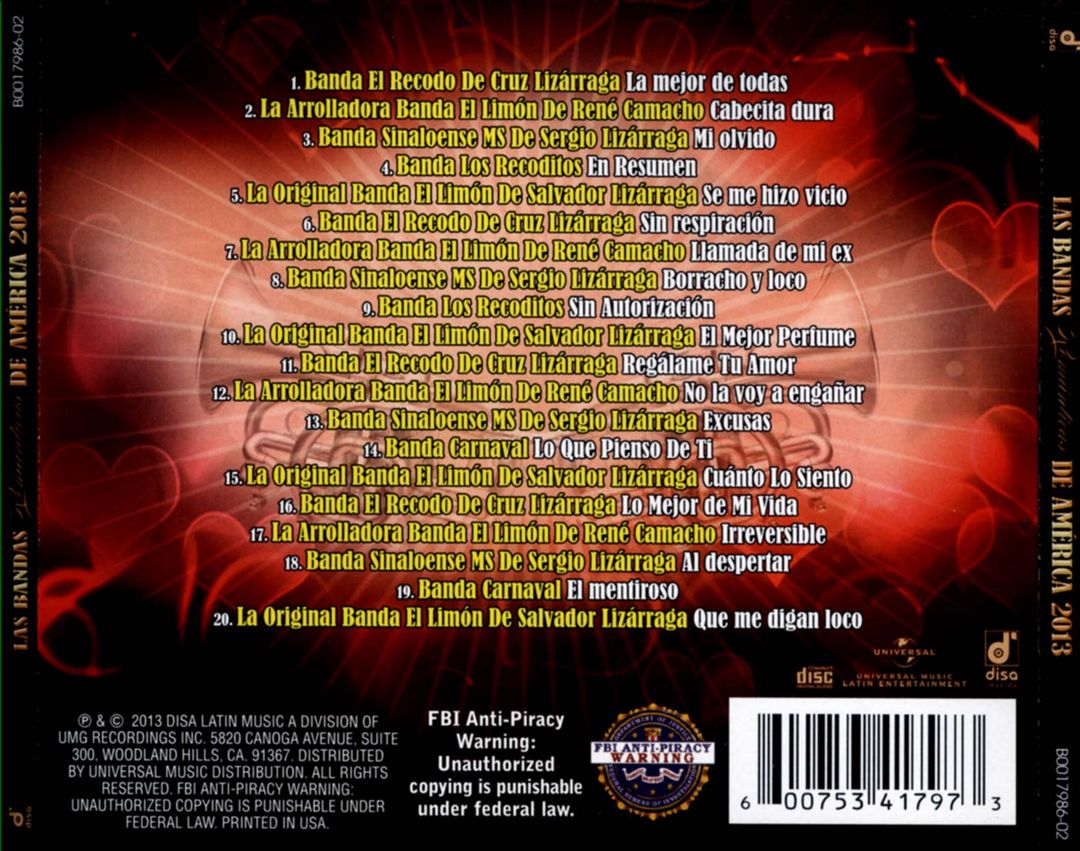 Bandas Romanticas de America 2013 cover art