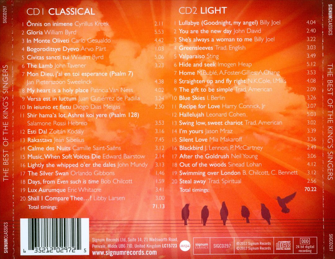 Best of the King's Singers [Signum] cover art