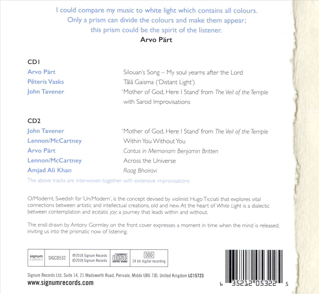 White Light: The Space Between cover art