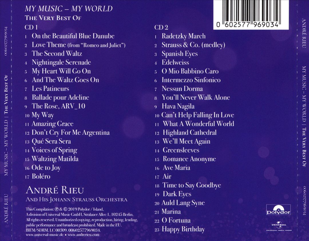 My Music, My World: The Very Best of André Rieu cover art