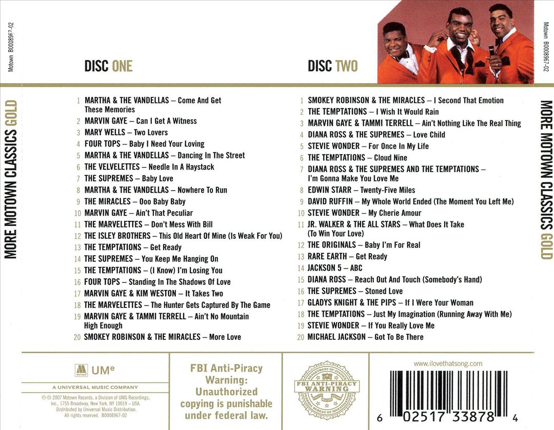 More Motown Classics Gold cover art
