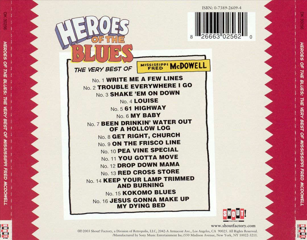 Heroes of the Blues: Very Best of Fred Mcdowell [Remastered] cover art