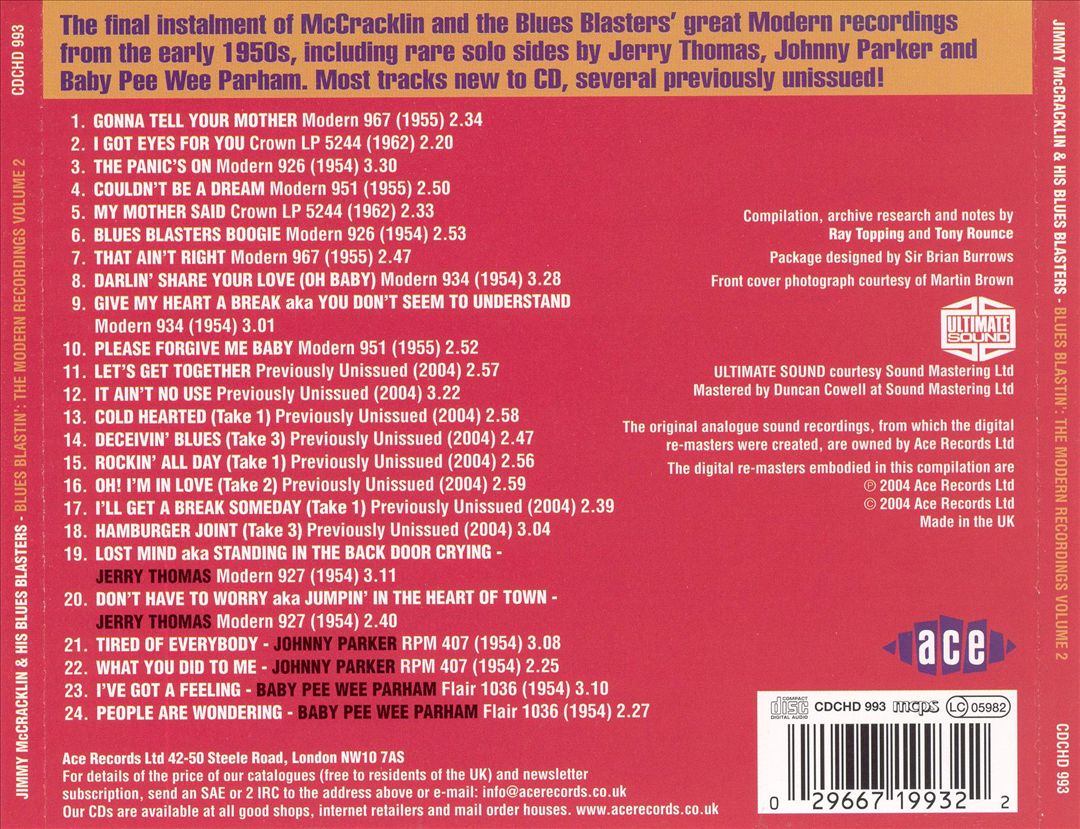 Modern Recordings, Vol. 2: Blues Blastin' cover art