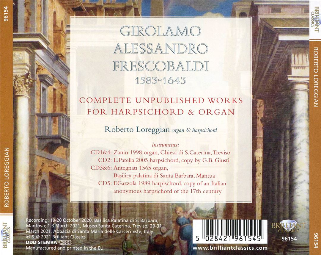 Frescobaldi: Complete Unpublished Works for Harpsichord & Organ cover art