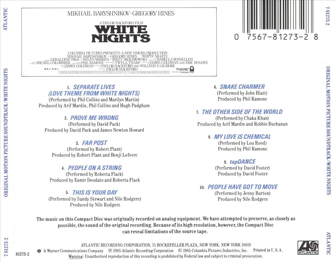 White Nights [Original Soundtrack] cover art