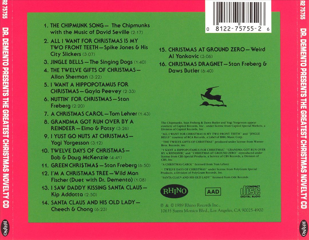 Dr. Demento Presents: The Greatest Christmas Novelty CD of All Time cover art