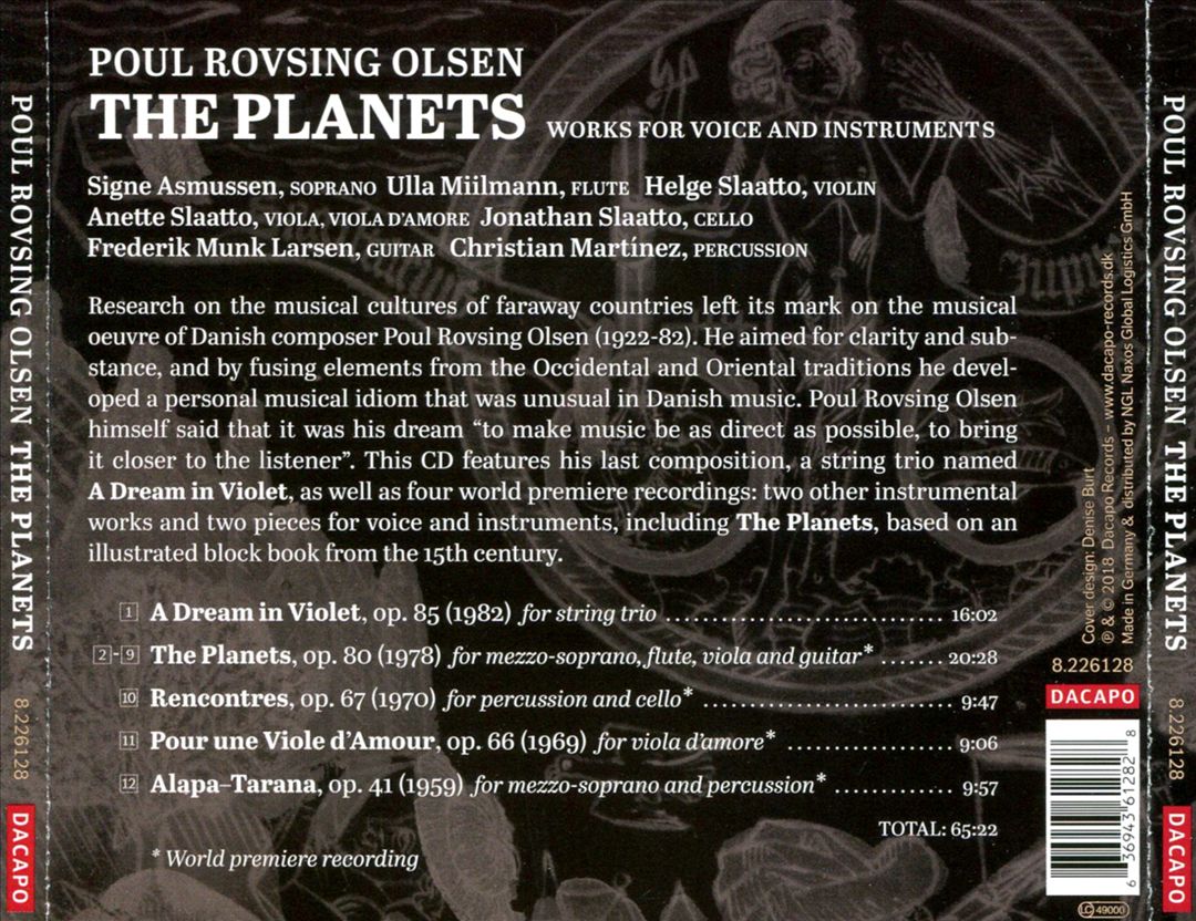 Poul Rovsing Olsen: The Planets - Works for Voice and Instruments cover art