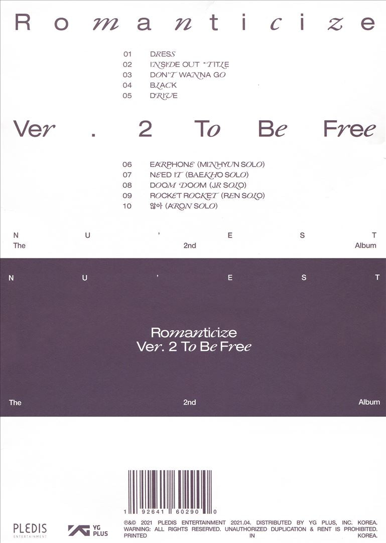 2nd Album 'Romanticize' [TO BE FREE Version] cover art
