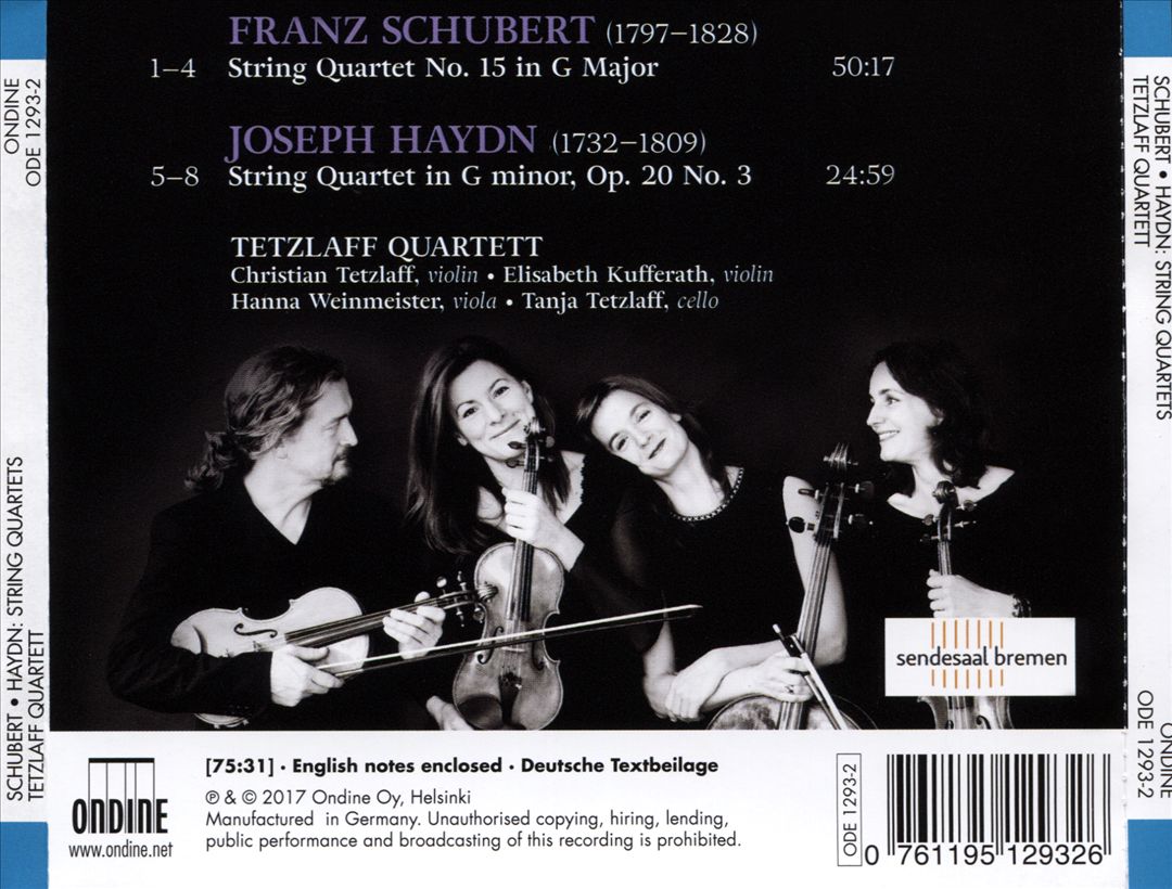 Schubert: String Quartet No. 15; Haydn: String Quartet, Op. 20 No. 3  cover art
