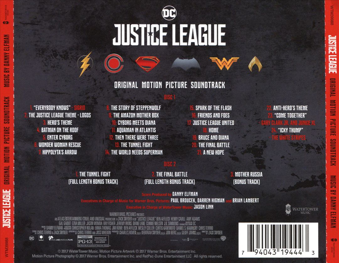 Justice League [Original Motion Picture Soundtrack] cover art
