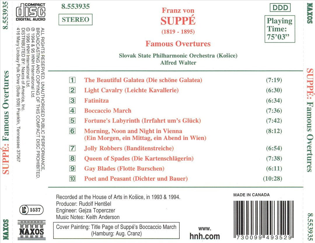 Suppé: Famous Overtures cover art