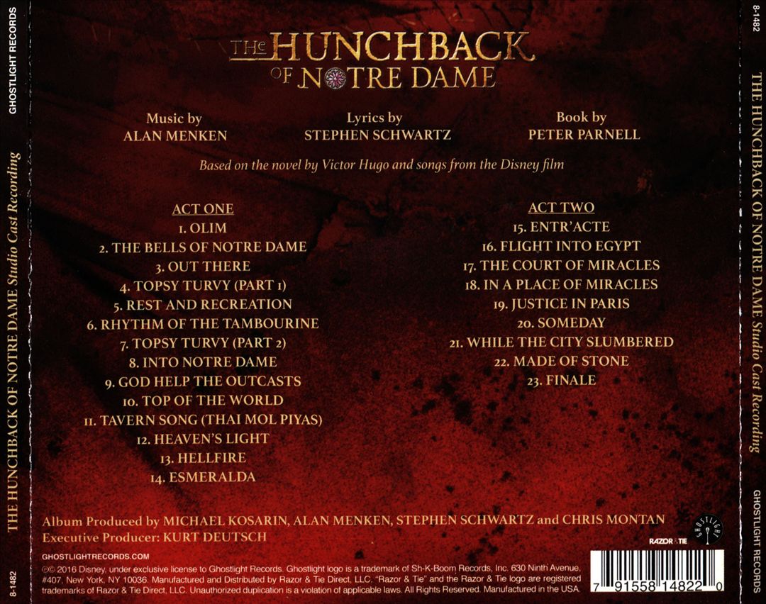 Hunchback of Notre Dame [Studio Cast Recording] cover art