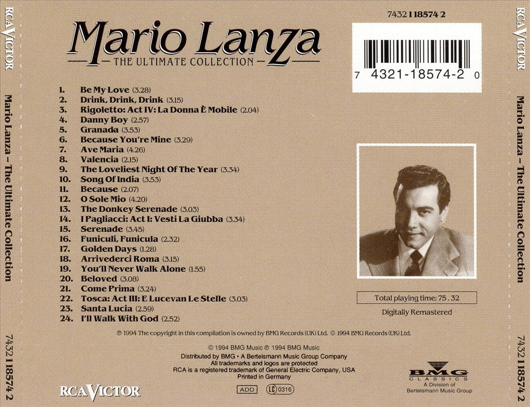 Mario Lanza: The Ultimate Collection cover art