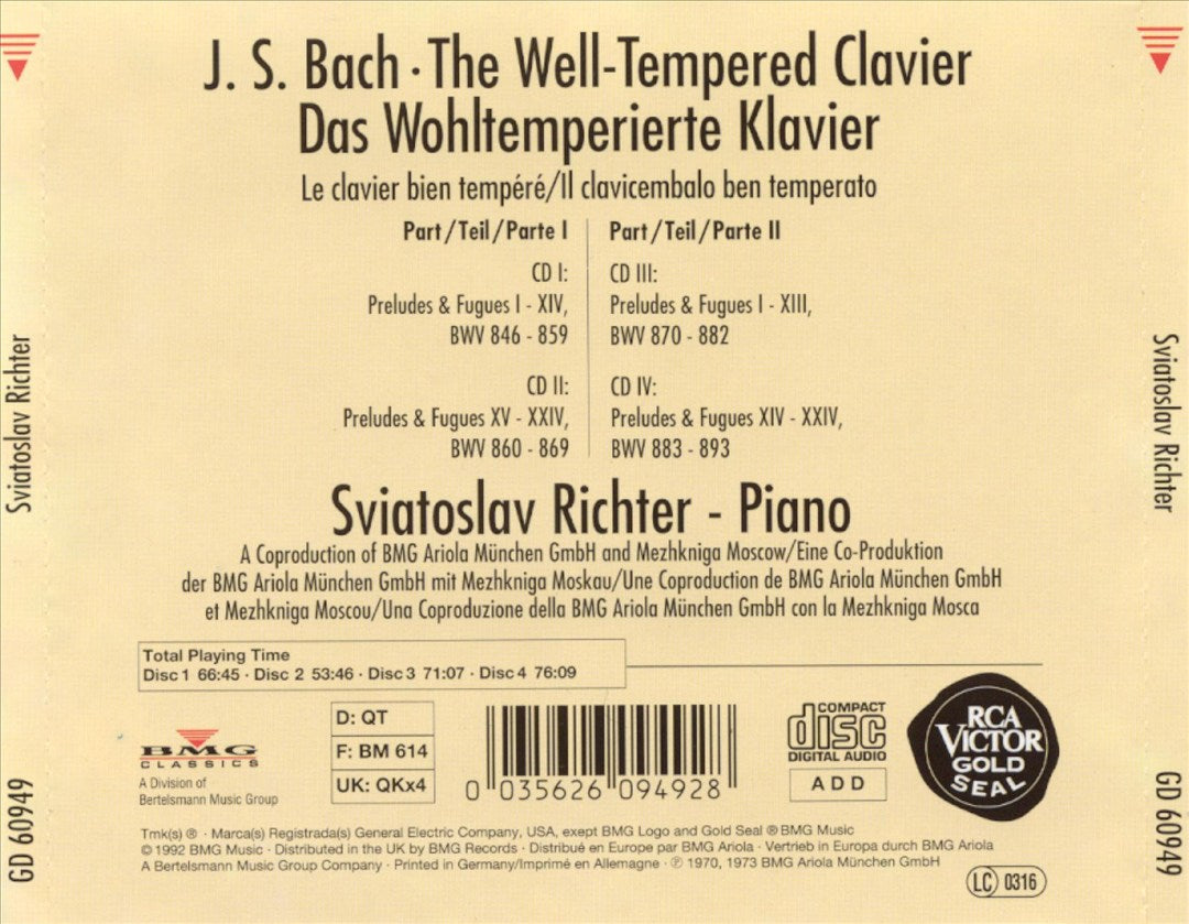 Bach: Well-Tempered Clavier cover art
