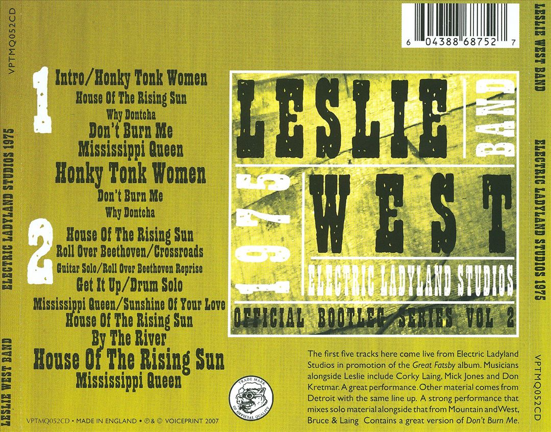 Electric Ladyland Studios 1975 cover art